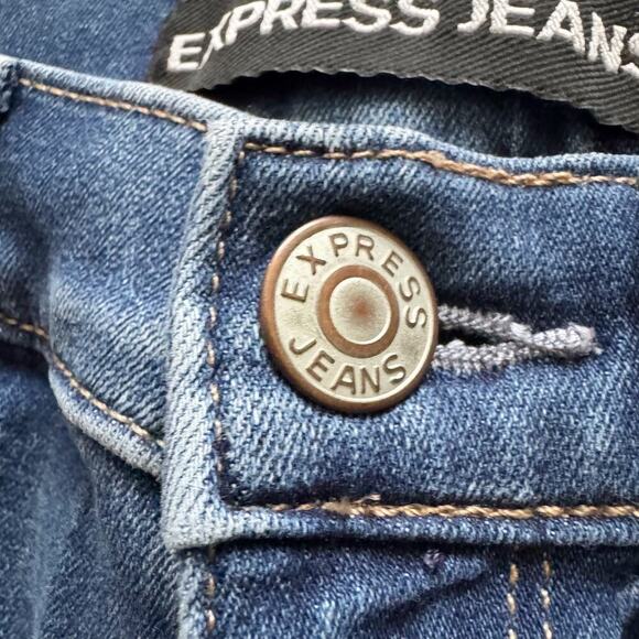 Express Jeans Womens size 0R 0 Blue legging skinny mid rise Preppy Bodycon - Picture 2 of 13